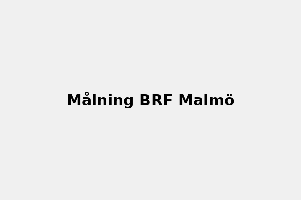 Målning för BRF i Malmö