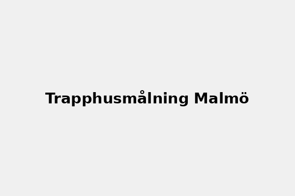 Trapphusmålning i Malmö
